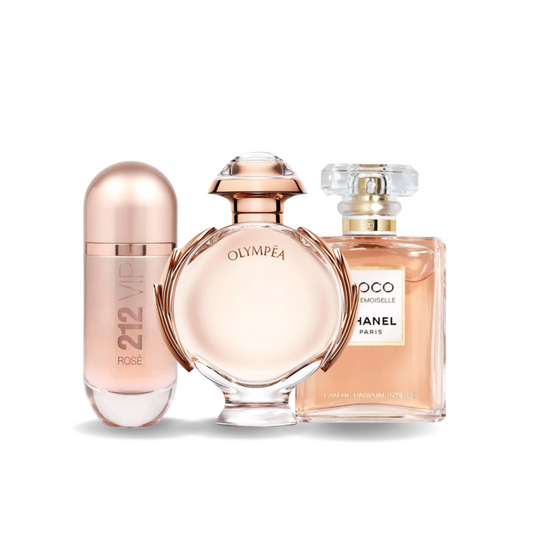 Coffret 3 Parfums - Carolina Herrera 212 VIP ROSÉ, Paco Rabanne OLYMPÉA, Chanel COCO MADEMOISELLE (Eau de Parfum)