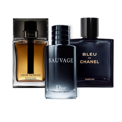 Coffret 3 Parfums - Sauvage Dior, Bleu de Chanel, et Dior Homme Intense 100ml