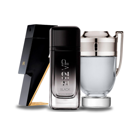 Coffret 3 Parfums - BAD BOY, 212 VIP BLACK et Paco Rabanne INVICTUS (Eau de Parfum)