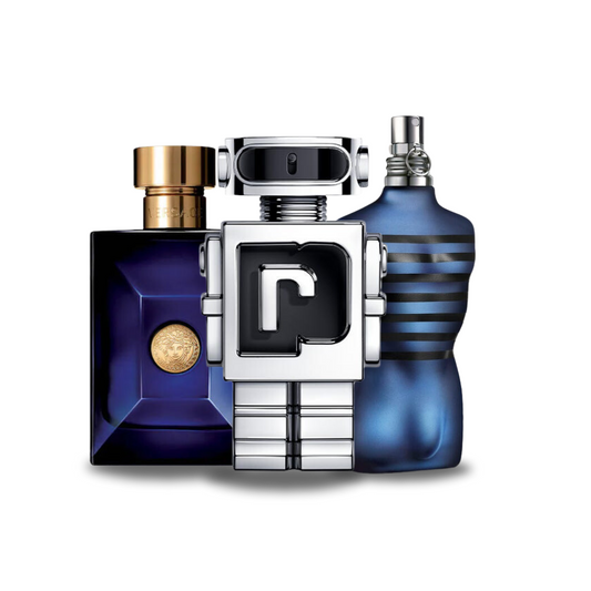 Coffret 3 Parfums - Versace DYLAN BLUE, Paco Rabanne PHANTOM et Jean Paul Gaultier ULTRA MALE 100ml