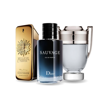 Coffret 3 Parfums - Paco Rabanne ONE MILLION, Dior SAUVAGE et Paco Rabanne INVICTUS 100ml