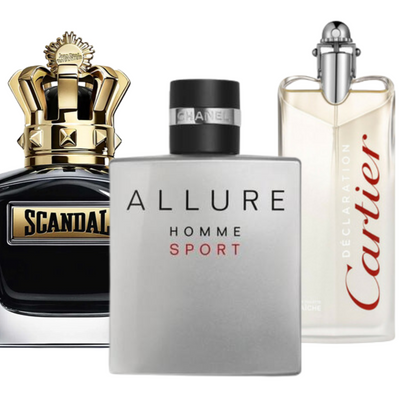 Coffret 3 Parfums - Allure Homme Sports, Jean Paul Gaultier Scandal, et Cartier Declaration 100ml