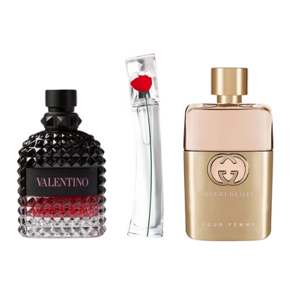 Coffret 3 Parfums - Gucci Guilt, Valentini Intense, et Flower Kenzo 100ml