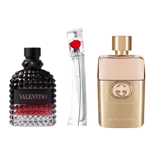 Coffret 3 Parfums - Gucci Guilt, Valentini Intense, et Flower Kenzo 100ml